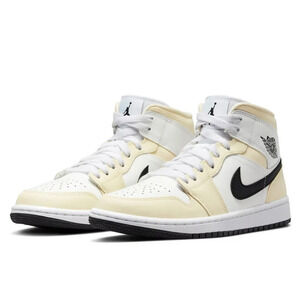Nike Air Jordan 1 Mid Sneakers in Cococut Milk NWT